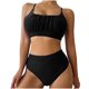 thumbnail image 2 of Traje de baño para mujer, moda, cómodo, color sólido, bikini, traje de baño de color liso para mujer, conjuntos de bikinis, trajes de baño para mujer, 2 of 6