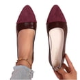 thumbnail image 5 of Ladies 2026 Summer Flat Shoes Solid Color Retro Low Cut Soft Sole Slip On Lightweight Cushioned Orthopedic Arch Support Wide Toe Box Comfort Walking Daily Footwear Red 43, 5 of 9