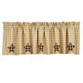 thumbnail image 3 of Americana Classic Country Kitchen Window Curtains - Bingham Star Black Applique Star Valance, 3 of 3