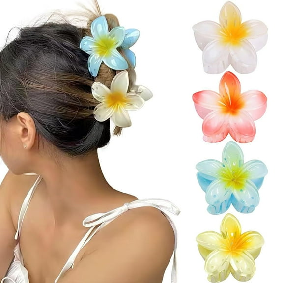 4 Pack Flower Hair Claw Clips Large Claw Clips for Thick Hair,Strong Hold Nonslip Hair Clips