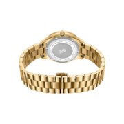 JBW Mondrian 34 Unisex Gold Dial Quartz Watch J6388D