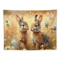 thumbnail image 5 of Nawypu Abstract Rabbit Animal Spring Painting Cute Bunny Hanging Tapestry Painting, 5 of 6