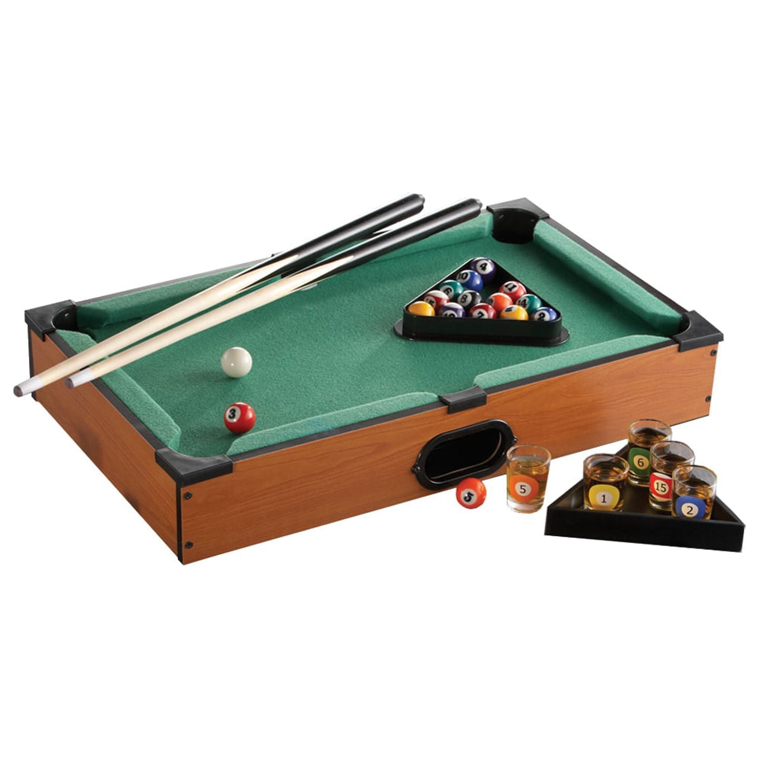 Game Night Pool Table and Shot Glass Drinking Game