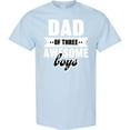thumbnail image 3 of Inktastic Father's Day Dad of 3 Awesome Boys T-Shirt, 3 of 5