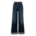 thumbnail image 5 of Jessica Simpson Women's and Women's Plus Freesia Wide Leg Jeans, 30", 32", and 34" Inseams, Sizes 2-24W, 5 of 7