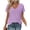 Purple, variant on PRETTYGARDEN Women's V Neck T Shirts Summer Short Sleeve Spring Going Out Tops Casual Loose Fit Basic Tees Beach Clothes