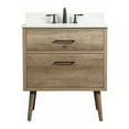 thumbnail image 3 of 30 inch single bathroom vanity in natural oak with backsplash, 3 of 8