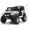 thumbnail image 3 of Costway 12V Kids Ride On Truck Remote Control Electric Car with Lights&Music White, 3 of 8