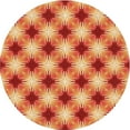 thumbnail image 1 of Ahgly Company Indoor Round Patterned Cantaloupe Orange Area Rugs, 8' Round, 1 of 6