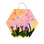 Hello Hobby Hexagon White Canvas Board for All Ages - Art Board & Canvas