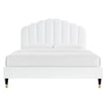 thumbnail image 5 of Modway Daisy Performance Velvet Queen Platform Bed in White, 5 of 7