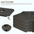 thumbnail image 6 of Outsunny 175 lb Brown Plastic Patio Umbrella Base Weights, Waterproof design (4 Count), 6 of 9