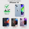 thumbnail image 3 of REJODA-for iPhone 14 Case Waterproof, Metal Heavy Duty with Built-in Screen Protector, Military Grade Shockproof Full Body Protective Defender Rugged Case 6.1 Inch, Silver, 3 of 4