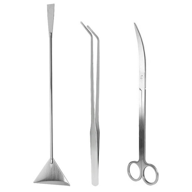 Juego de herramientas para cortar césped acuático de acero inoxidable Juego de herramientas para cortar césped acuático Juego de acuarios Pinzas cortadoras Tijeras para césped acuático