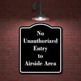 thumbnail image 2 of No Unauthorized Entry to Airside Area BLACK Aluminum Composite Sign 20''x24'', 2 of 9