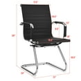 thumbnail image 2 of Costway Ensemble de 2 Chaises de Salle d'Attente de Bureau pour Aire de Réception et de Conférence, 2 of 10