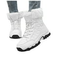thumbnail image 5 of YLYL Womens Snow Boots Winter Waterproof Warm Fur Lined Mid Calf Booties Comfortable Outdoor Anti-Slip Walking Ankle Shoes, 5 of 9