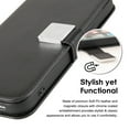 thumbnail image 6 of For Apple iPhone 14 (6.1") PU Leather Wallet Case with 6 Credit Card, Cash Slots and Lanyard Dual Flip Pouch Pocket Stand Case Cover fit iPhone 14 - Black, 6 of 8