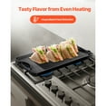 thumbnail image 6 of KFFKFF Switchable Grill/Griddle, Cast Iron Material, 20x10 inch, Pre-Treated, Compact Rectangular Design with Handle, Suitable for Indoor/Outdoor Cooking, Stove Top Burner, Gas, Camping BBQ, Black, 6 of 9