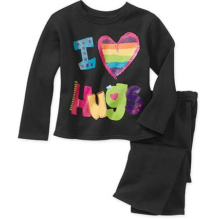 Garanimals Baby Girls' 2-Piece Graphic Fleece and Pant Set