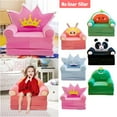 thumbnail image 5 of Toddler Chair,Sherpa Bear Toddler Couch Fold Out,Children Reading Chair,Flip Out Kids Couch,Kids Sofa Convertible for Age 1-3(Panda,No Fillers), 5 of 5
