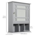 thumbnail image 3 of kleankin Bathroom Mirror Cabinet, Wall Mount Medicine Cabinet w/ 3 Shelves, 3 of 10
