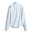 thumbnail image 3 of SCALES Nautical Sail Womens Long Sleeve Quarter-Zip White, Powder Blue, Small, 3 of 3