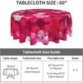 thumbnail image 5 of Valentine''s Day Love Heart Round Tablecloth 60 Inch, Washable Polyester Table Cloth Cover, Water Resistant Spill Proof Table Cloth for Kitchen Holiday Dining Room Party Picnic Decor, 5 of 6