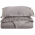 thumbnail image 1 of 400-Thread Count 100% Egyptian Cotton Elegant Solid Duvet Cover Set Grey / King/Cal King, 1 of 1