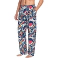 thumbnail image 5 of Cauagu cool rock Skull Mens Pajama Pants Sleep & Lounge Pants,PJ Bottoms with Pockets-Large, 5 of 7