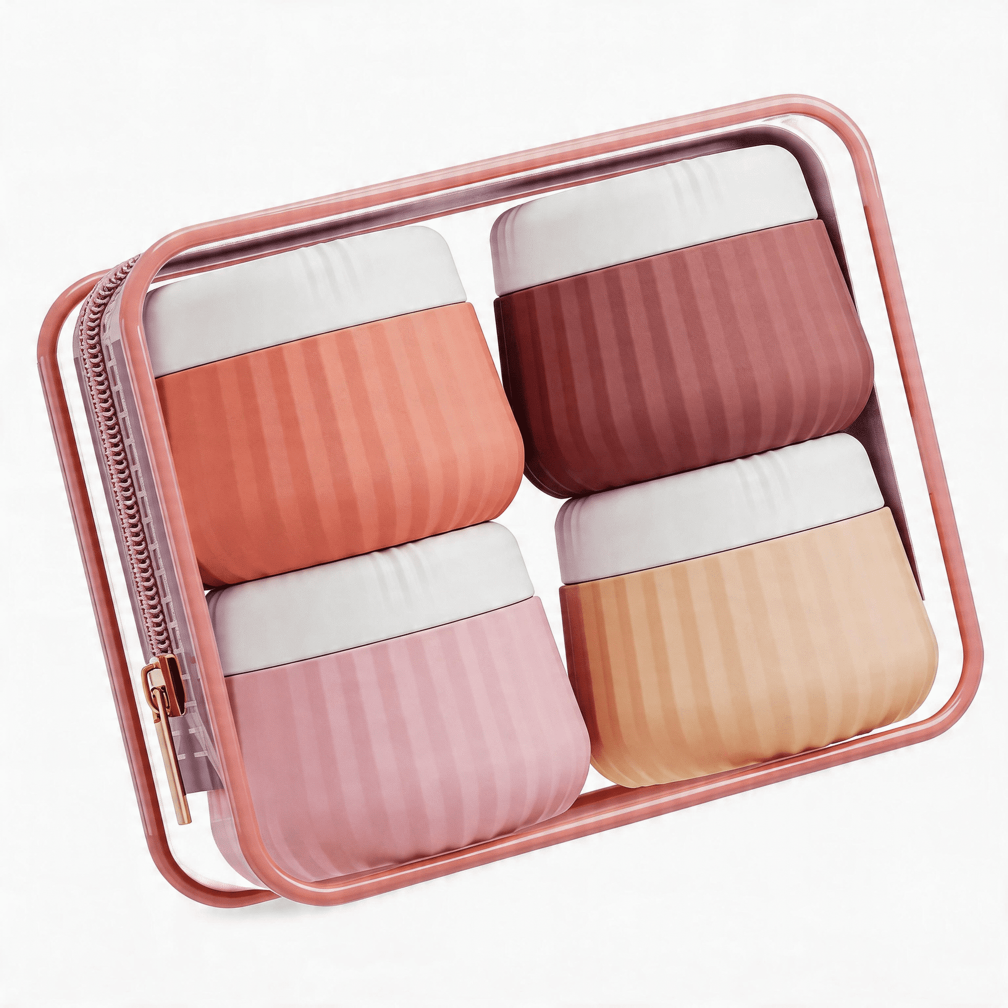 Micebay TSA Approved 1 oz Flip Top Refillable Travel Containers for Toiletries [Includes Clear Bag], Red, 4 Pack