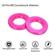 thumbnail image 3 of 50pcs M8 Flat Washer Aluminum Gasket Anodized Countersunk Washer,Hole Dia 8mm/0.31 Round Washers,(Rose Red), 3 of 6