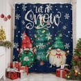 thumbnail image 3 of Christmas Trees Winter Shower Curtain, Xmas Green Gnomes Snowflake Waterproof Fabric Shower Curtains with 12 Hooks, Bathroom Curtain Set for Bathroom Accessories Decor, 60 x 72 Inches, 3 of 9
