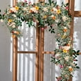 thumbnail image 6 of Realistic Artificial & Rose Greenery Garland For Wedding Table Chair Decor Faux Botanical Vine With Lifelike Leaves For Rustic Arch Centerpiece Arrangement, 6 of 9
