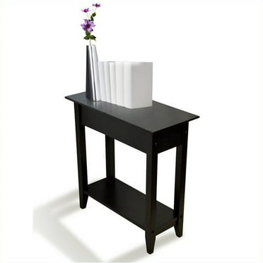 Furinno Simplistic End Table, Set of Two, Columbia Walnut/Black 