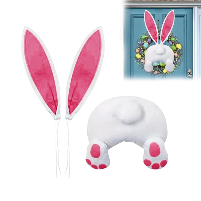 Easter Bunny Butt Wreath Kit Bunny Butt Easter Wreath Easter Decorations Attachment Easter Door Spring Door Hanging Welcome Sign Wreath For Farmhouse Spring Festivals