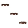 thumbnail image 4 of Justharion Stylish Collar For Dogs And Cats Durable Adjustable Buckles Comfortable Wear coffee 2.5*50cm 3Set, 4 of 6