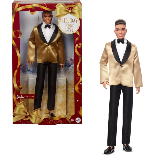 Muñeca moderna Barbie Signature 2025 Holiday Ken con traje