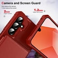 thumbnail image 3 of for Samsung Galaxy S24 Ultra Case Premium Leather RFID Blocking Wallet with Card Holder, Back Flip Cover Kickstand Magnetic Closure Shockproof Heavy Duty Case for Samsung Galaxy S24 Ultra,Red, 3 of 8