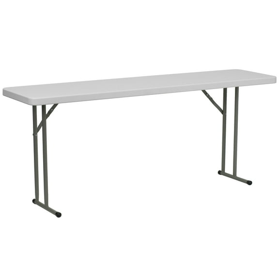Flash Furniture 6' Rectangular Plastic Folding Event and Training Table, Granite White