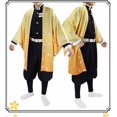 thumbnail image 1 of Niños adultos Demon Slayer Kimetsu no Yaiba Agatsuma Zenitsu traje uniforme Anime Kimono Halloween carnaval ropa Cosplay disfraz niños 150 Gao Jinjia LED, 1 of 2