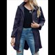 thumbnail image 2 of Chaqueta Impermeable Ligera para Mujer, con Capucha, Mangas Largas y Cremallera, para Actividades Al Aire Libre Azul Marino S, 2 of 9