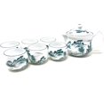 thumbnail image 2 of TJ Global Chinese Japanese Porcelain Tea Set with Traditional Design, 100% Handmade Traditional Tea Ceremony Set with Teapot and 6 Teacups (Mountains), 2 of 5