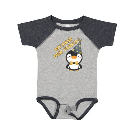 

Inktastic My 1st New Years with Cute Penguin in Blue Hat Gift Baby Boy or Baby Girl Bodysuit