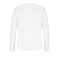 thumbnail image 5 of Odeerbi Womens Tops Long Sleeve Shirts Blouses Solid Color 2024 Fashion Leisure Comfortable V-neck Long Sleeves Blouse White, 5 of 7