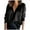 Black, variant on LYXSSBYX Solid Casual Shirt for Women Satin Socket Deep V-Neck Solid-color Commute Long Sleeve Blouses Shirt Tops