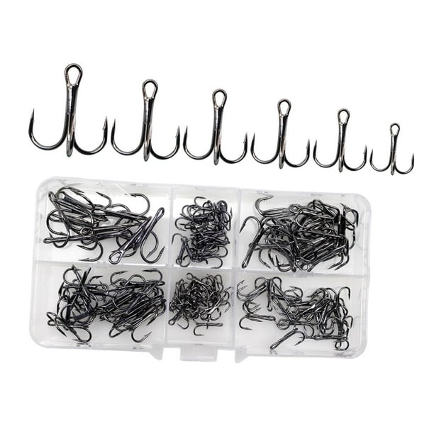 S SERENABLE 110Pcs Treble Hooks ing Hooks Set High Carbon Steel Solid ing  Tackle Tools hooks Set for Saltwater Outdoor Sports 
