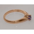 thumbnail image 5 of LBG British Made 9k Rose Gold Genuine Natural Amethyst Womens Engagement Ring - 33 size options - Size 5.5, 5 of 7