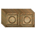 thumbnail image 1 of FASÄDE Rosette Decorative Vinyl 2ft x 4ft Glue Up Ceiling Panel in Copper Fantasy(5 Pack), 1 of 5