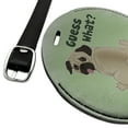 thumbnail image 2 of Guess What? Pug Butt Round Leather Luggage Card Suitcase Carry-On ID Tag, 2 of 7
